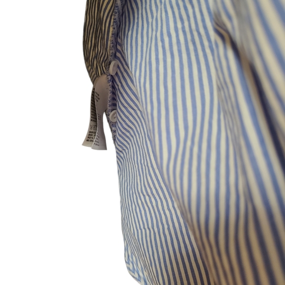 H&M cross wrap top blue stripes on  white - Picture 5 of 8